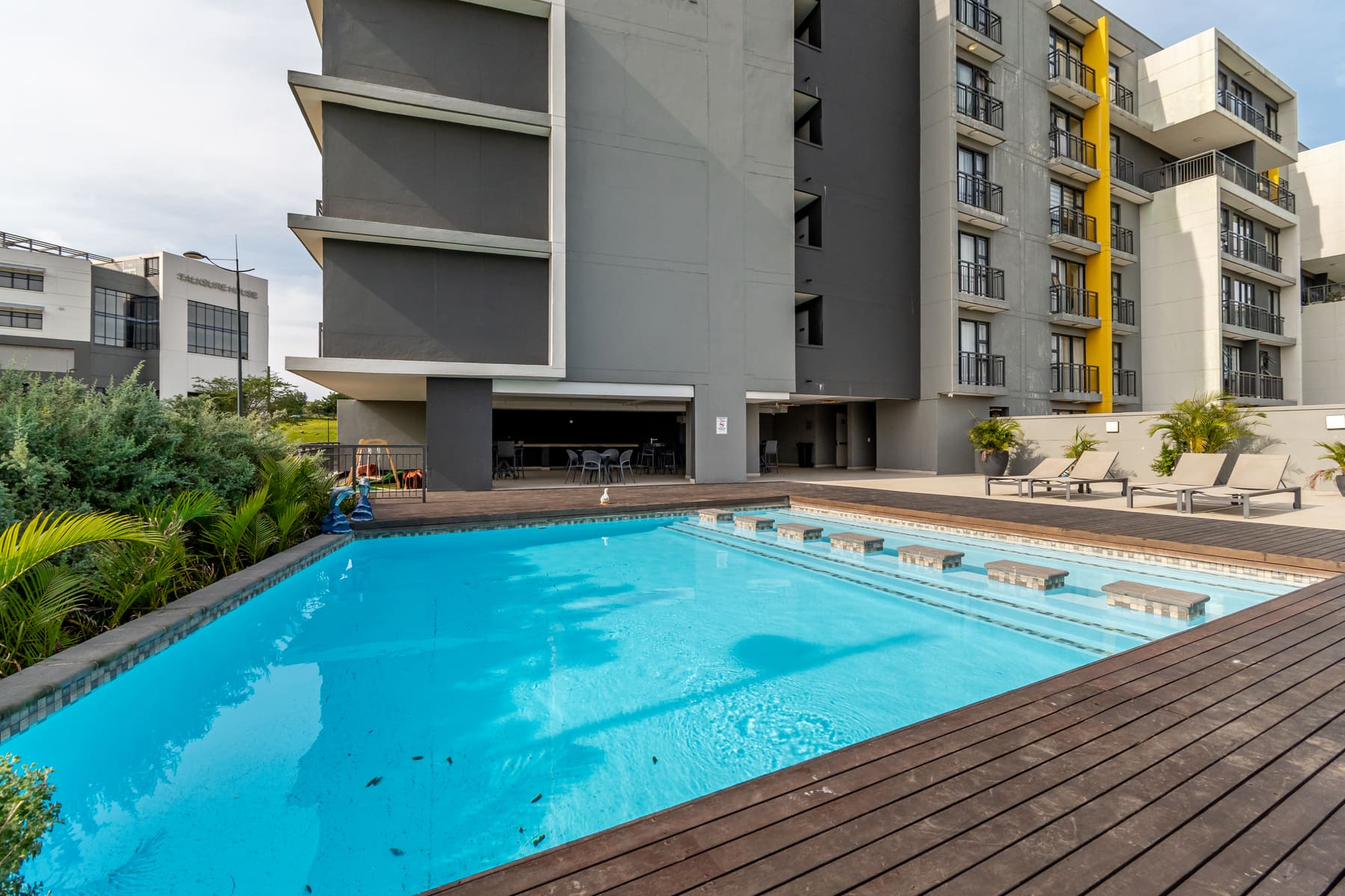Pool and apartments at The Millennial Umhlanga